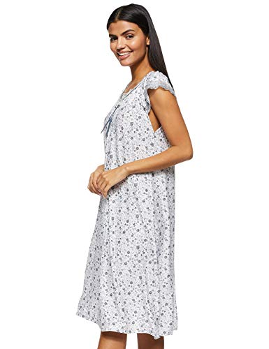 Women's Floral Pattern Short Night Dress Short Sleeve