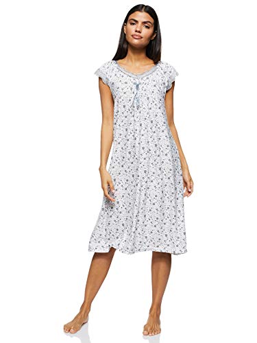 Women's Floral Pattern Short Night Dress Short Sleeve