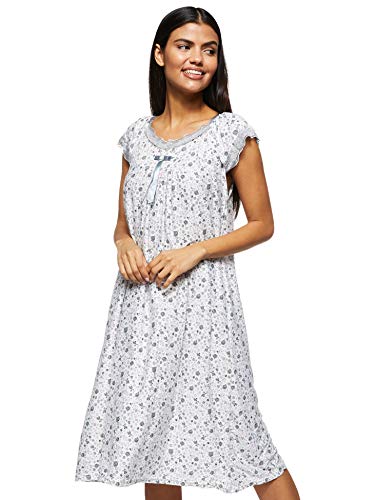 Women's Floral Pattern Short Night Dress Short Sleeve