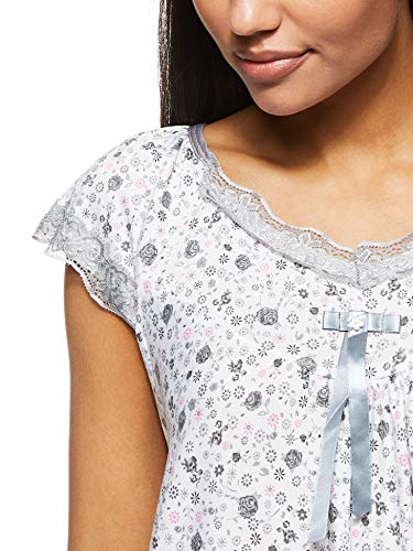 Women's Floral Pattern Short Night Dress Short Sleeve