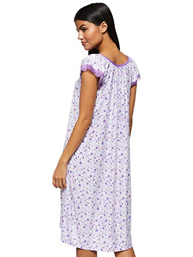Women's Floral Pattern Short Night Dress Short Sleeve